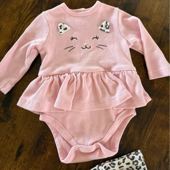 Carter's Pink and White Striped Pajama Set - Picture 6 of 9